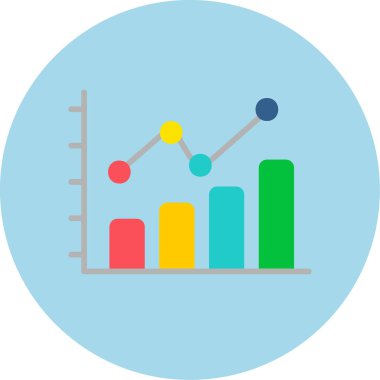 bar çizelgesi simgesi, vektör illüstrasyonu 