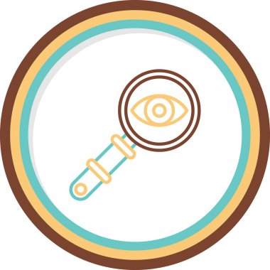 büyütme cam simgesi, vektör illüstrasyonu basit tasarım