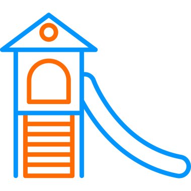 Oyun parkı. Web simgesi basit illüstrasyon