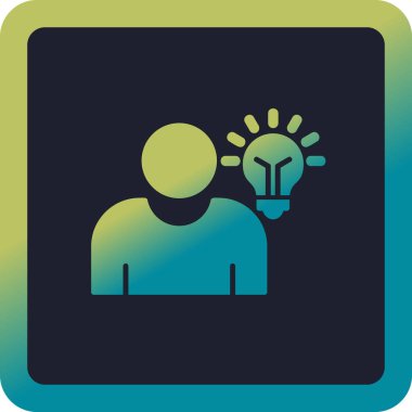 Fikir simgesinin vektör illüstrasyonu 