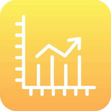 Büyüme grafiği Web simgesi basit illüstrasyon