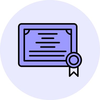 Sertifika. Web simgesi basit tasarım