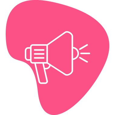 megafon web simgesi, vektör çizim 