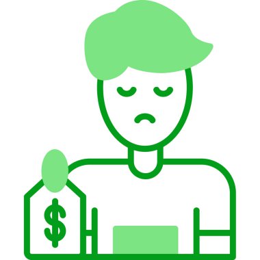 Çocuk kaçakçılığı. Web simgesi vektör illüstrasyonu