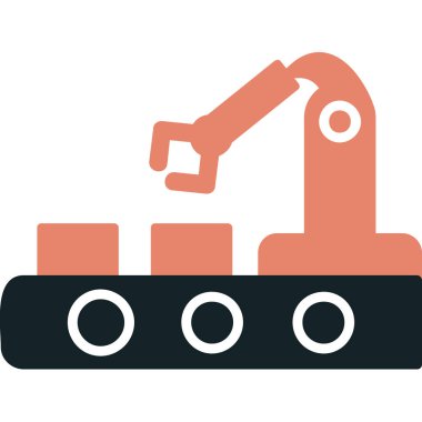 Otomasyon web simgesi, vektör illüstrasyonu