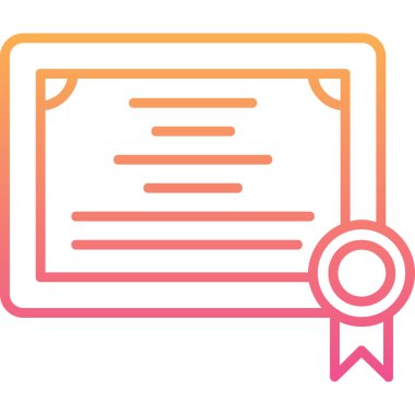 Sertifika. Web simgesi basit tasarım