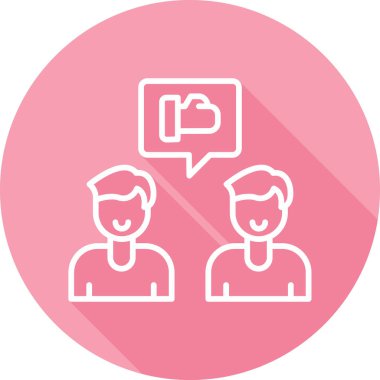 Takım beyin fırtınası fikirleri simgesi, vektör illüstrasyonu basit tasarım