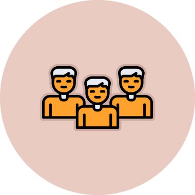 bir grup insan simgesi vektör illüstrasyon tasarımı 