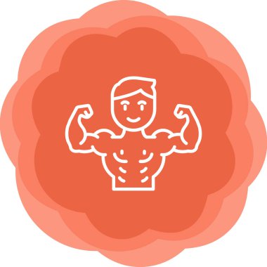 Vücut geliştirici. Web simgesi basit illüstrasyon