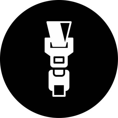 Emniyet kemeri ağ simgesi, vektör illüstrasyonu 