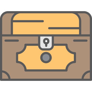 Göğüs simgesi, vektör illüstrasyonu basit tasarım