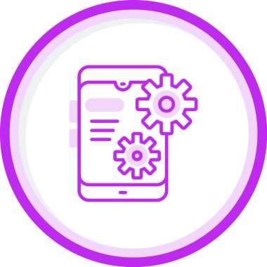 Mobil Ayarlar ikon vektör çizimi