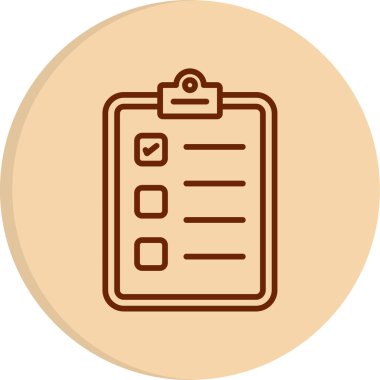 Kontrol listesi web simgesi, basit vektör illüstrasyonu 