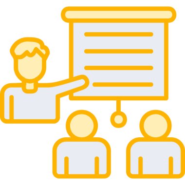 Sunum. Web simgesi basit illüstrasyon 