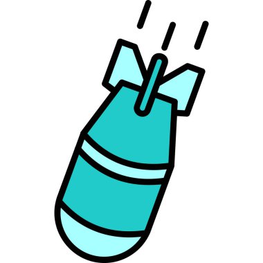 Hava bombası. Web simgesi basit illüstrasyon