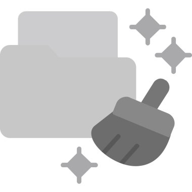 Veri Temizleme simgesinin vektör illüstrasyonu