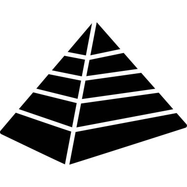 Piramit ağ simgesi vektör illüstrasyonu