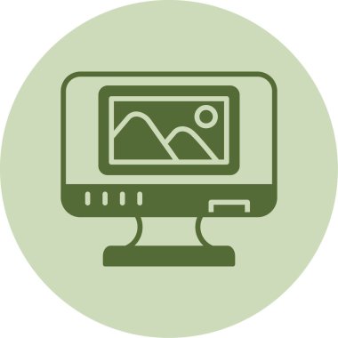 Resim web simgesi, vektör çizim 