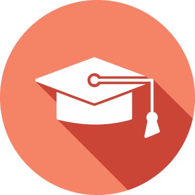 Mortarboard web simgesi basit illüstrasyon