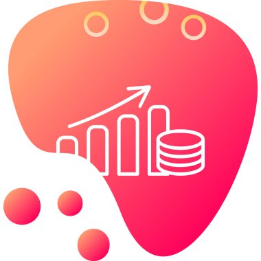 Büyüme grafiği Web simgesi basit illüstrasyon 