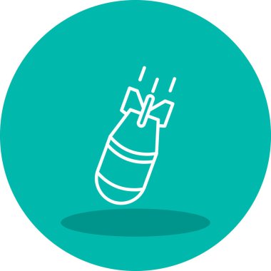 Hava bombası. Web simgesi basit illüstrasyon