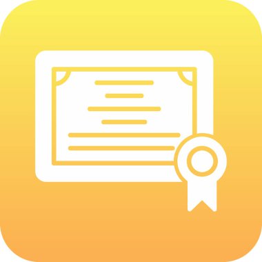 Sertifika. Web simgesi basit tasarım