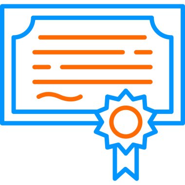 Sertifika. Web simgesi basit tasarım