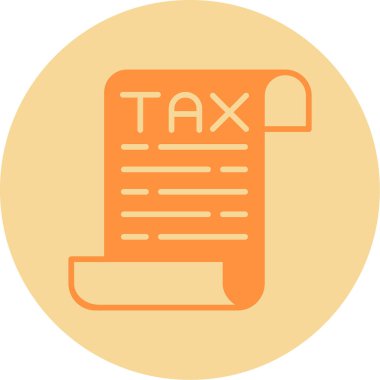 Vergi. Web simgesi basit illüstrasyon 