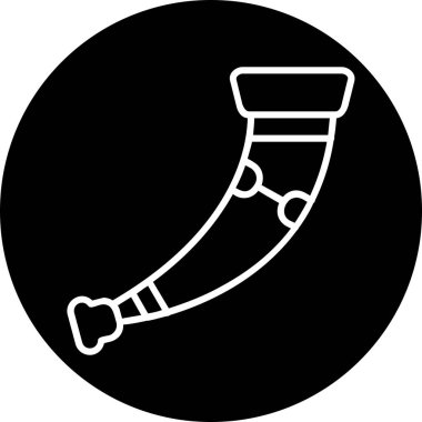 Boynuz. Web simgesi basit illüstrasyon