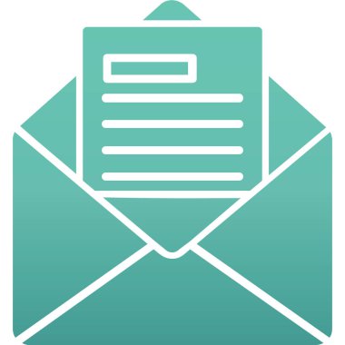 E- posta İş Teklif simgesi vektör illüstrasyonu