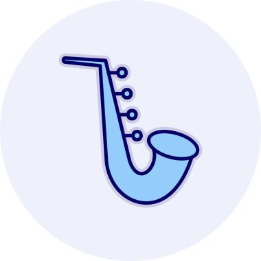 Saksafon. Web simgesi basit tasarım 