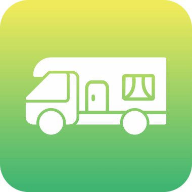 karavan web simgesi basit illüstrasyon