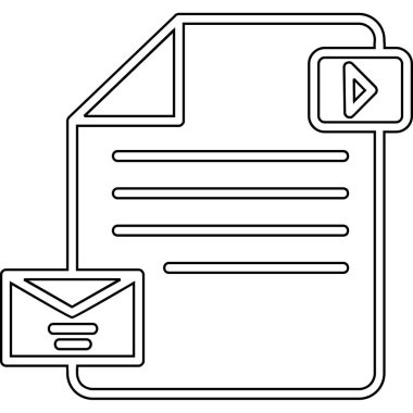 belge simgesi, vektör illüstrasyonu basit tasarım