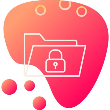 Güvenli Veri Web simgesi vektör illüstrasyonu 