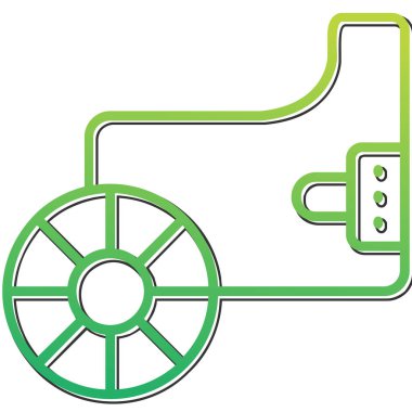 Savaş Arabası web simgesi, vektör illüstrasyonu