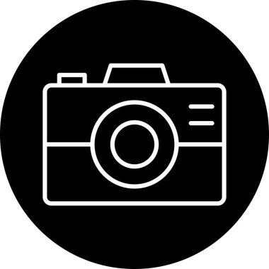 kamera simgesi vektör illüstrasyonu 