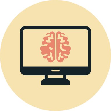 bilgisayar ekranı simgesi, vektör illüstrasyonu basit tasarım