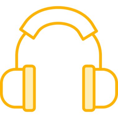 Kulaklık. Web simgesi basit illüstrasyon 