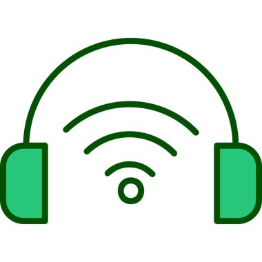 Çevrimiçi Podcast ikon vektör çizimi