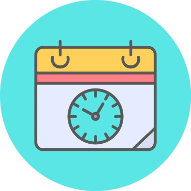 Zamanlama simgesi, vektör illüstrasyonu