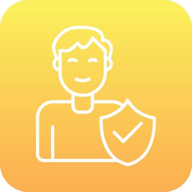 Bir Güven Adamı simgesinin vektör illüstrasyonu  