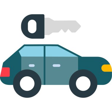 araba simgesi vektör illüstrasyonu 