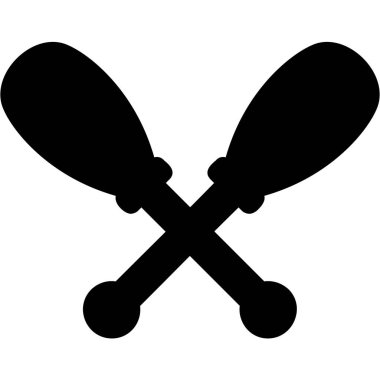 vector illustration of oars icon