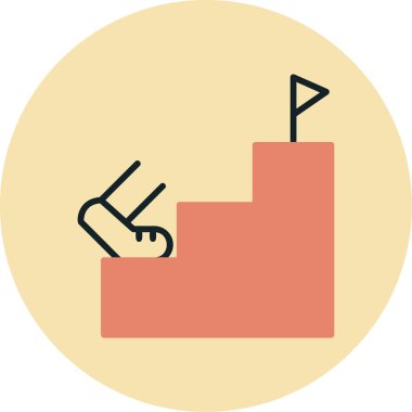 Adımlar web simgesinin vektör illüstrasyonu