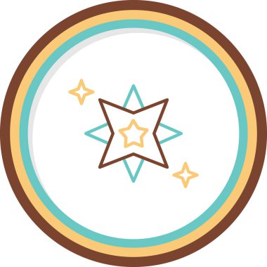 Yıldız web simge vektör çizim 