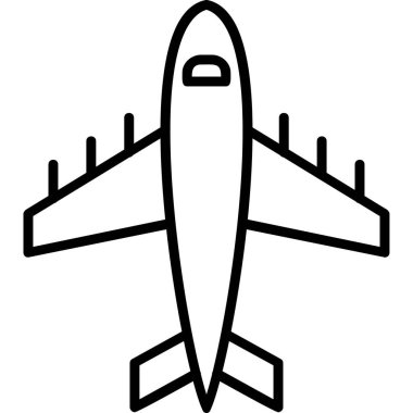 düzlem web simgesi vektör çizimi