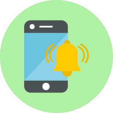 telefon bildirim simgesi, vektör illüstrasyonu basit tasarım