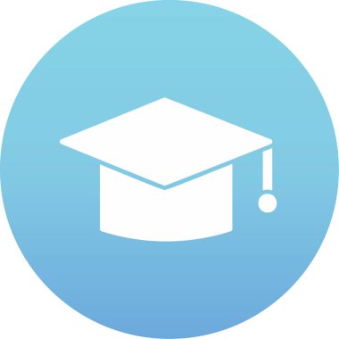 mezuniyet şapkası, web simgesi basit illüstrasyon