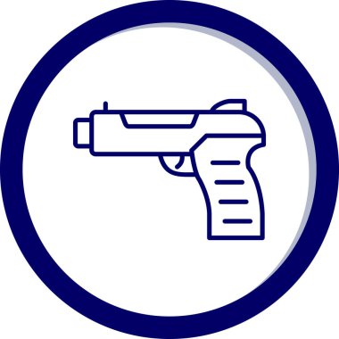 Silah. Web simgesi basit illüstrasyon 