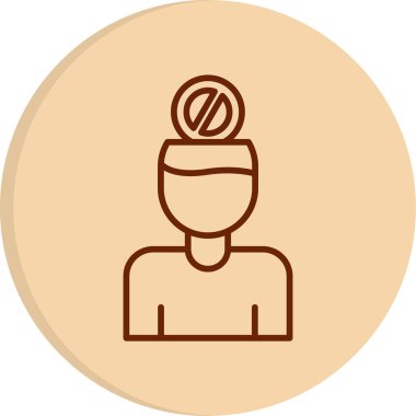 Özdenetim web simgesi, vektör illüstrasyonu